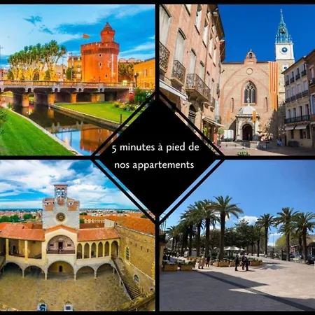 Elegance Castillet - Plein Centre Proche Gare Bus Et Transports - Ideal Couple Ou Pro - Moderne Et Confort - Speciale *