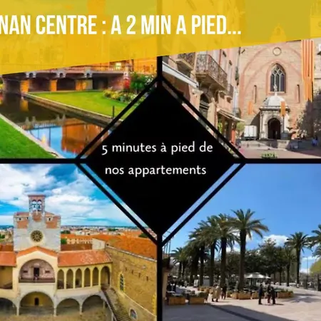 Apartamento Elegance Castillet - Plein Centre Proche Gare Bus Et Transports - Ideal Couple Ou Pro - Moderne Et Confort - Speciale