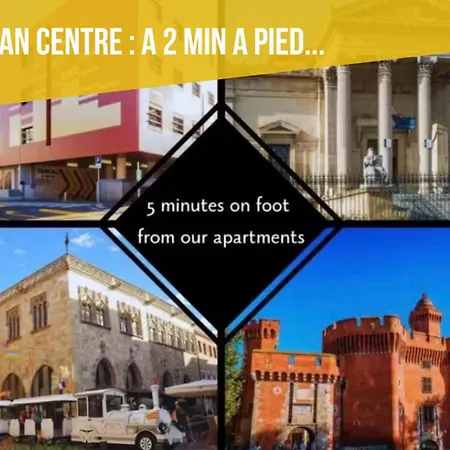 Elegance Castillet - Plein Centre Proche Gare Bus Et Transports - Ideal Couple Ou Pro - Moderne Et Confort - Speciale